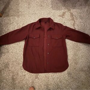 Banana Republic Maroon Wool-Blend shacket – Size L